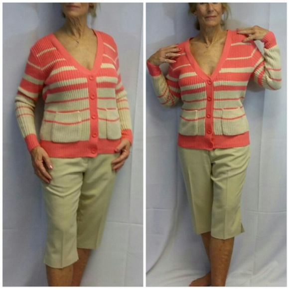 Boyfriend Fit Striped Sweater, size Small - Picture 6 of 8